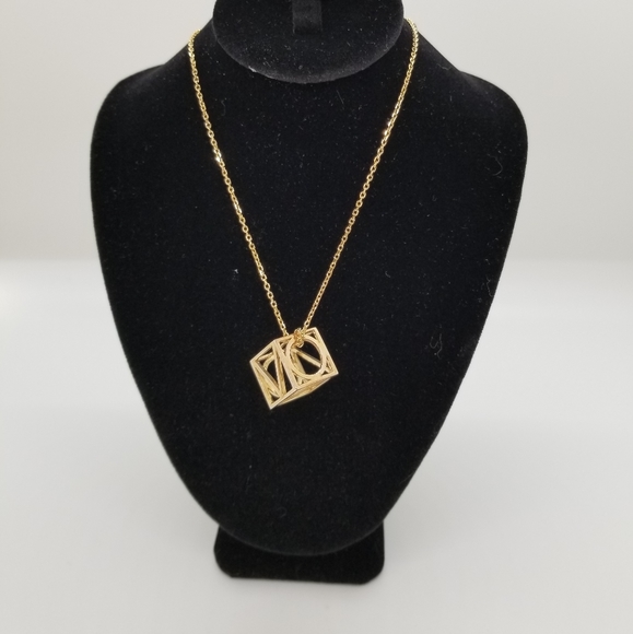 Kenzo Paris Square Cage Pendant and Necklace - Picture 2 of 3